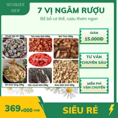 Combo Rượu Ngâm Táo Mèo Chuối Hột Đinh Lăng Uy tín - Giảm 442.000đ còn 355.846đ 2