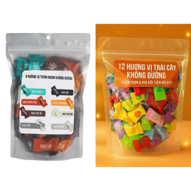 Combo Túi Lớn 500g Kẹo Cafe 9 Vị Nguyên Chất Tặng 50g - Giảm Giá Còn 17000đ 10 Combo Túi Lớn 500g Kẹo Cafe 9 Vị Nguyên Chất Tặng 50g - Giảm Giá Còn 17000đ 10