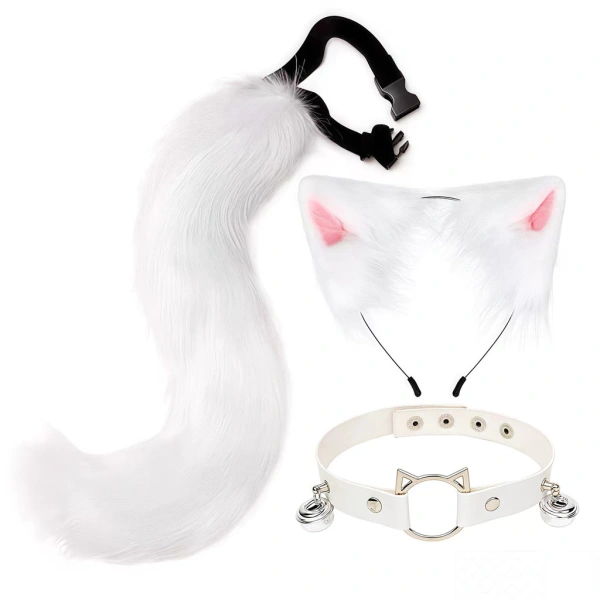 Hình ảnh sản phẩm Cosplay Quái Thú Nhật Bản Tai mèo và Đuôi cáo Handmade chất liệu cao cấp