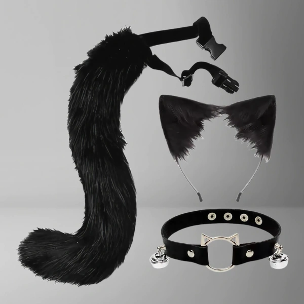 Hình ảnh sản phẩm Cosplay Quái Thú Nhật Bản Tai mèo và Đuôi cáo Handmade chất liệu cao cấp
