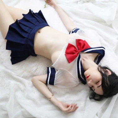 Cosplay Sexy Nữ Sinh Nhật Bản JK Lolita Gợi Cảm - Đồ Ngủ Xuyên Thấu Giá 159k 6