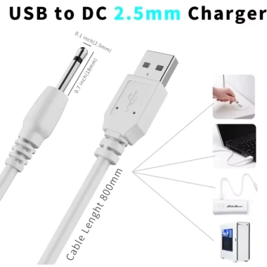 CP19 Dây cáp sạc USB 2.5mm cho máy rung rửa mặt tẩy da chết - 28.420 VND giảm 21%