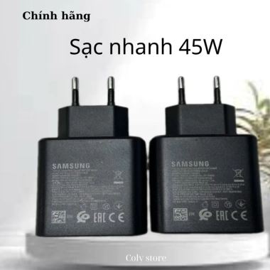 Củ sạc nhanh Samsung 45W - Sạc mạnh, an toàn, bảo hành 12 tháng, 131.000 VND