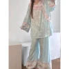Cung điện Han Elements - Bộ đồ ngủ Hanfu retro phong cách Trung Hoa, in hình mắt cá, phù hợp cho cả nhà 3