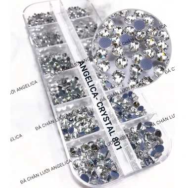 Đá Nail Chân Lưới 16 Khía Màu Trắng ANGELICA 801 - Móng Crystal Giá Tốt 132.999đ