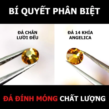 Đá Nail Chân Lưới 16 Khía Màu Trắng ANGELICA 801 - Móng Crystal Giá Tốt 132.999đ