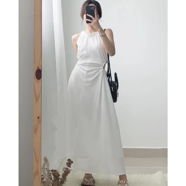 Đầm Dài Cut Out Màu Trắng Siêu Đẹp Váy Maxi Midi Bo Chun Khoét Eo Giảm Giá Cực Sâu chỉ 305k 5 Đầm Dài Cut Out Màu Trắng Siêu Đẹp Váy Maxi Midi Bo Chun Khoét Eo Giảm Giá Cực Sâu chỉ 305k 5