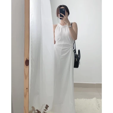 Đầm Dài Cut Out Màu Trắng Siêu Đẹp Váy Maxi Midi Bo Chun Khoét Eo Giảm Giá Cực Sâu chỉ 305k 8 Đầm Dài Cut Out Màu Trắng Siêu Đẹp Váy Maxi Midi Bo Chun Khoét Eo Giảm Giá Cực Sâu chỉ 305k 8