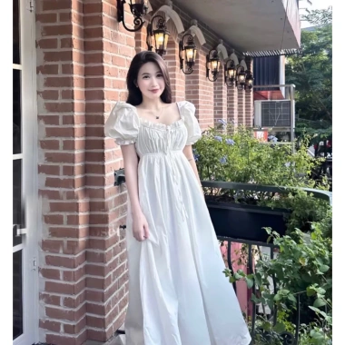 Đầm Maxi Babydoll Tay Phồng Bo Chun Ngực Xinh Nhẹ Nhàng, Nữ Tính, Giá Ưu Đãi 178.300 VNĐ