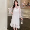 Đầm ngủ nữ cổ V dài tay có đệm ngực - Thoải mái, sang trọng, giá ưu đãi 290.500 6
