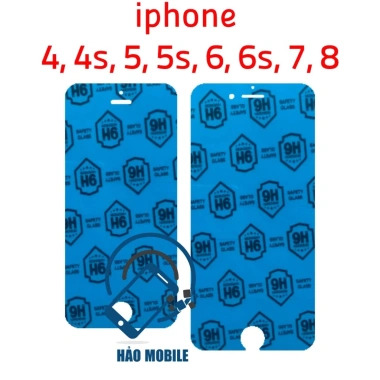 Dán cường lực nano dẻo mặt trước‑sau iPhone 4‑8, bảo vệ hoàn hảo, chỉ 14.000₫