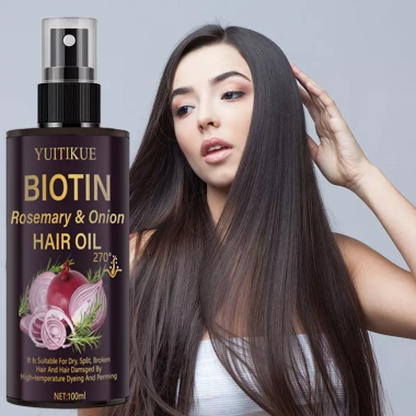 Dầu dưỡng tóc biotin, hương thảo và hành tây, phù hợp cho tóc khô, chẻ ngọn, hư tổn do hóa chất uốn. 3 Dầu dưỡng tóc biotin, hương thảo và hành tây, phù hợp cho tóc khô, chẻ ngọn, hư tổn do hóa chất uốn. 3