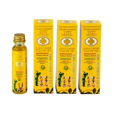 Dầu gió Gold Cross Oil Yellow – Dầu Thái Lan xoa bóp nóng giảm đau 86,724₫