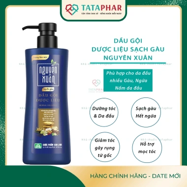 Dầu gội dược liệu Nguyên Xuân sạch gàu (Xanh dương) - Dành cho da đầu nhiều gàu, ngứa, nấm da đầu