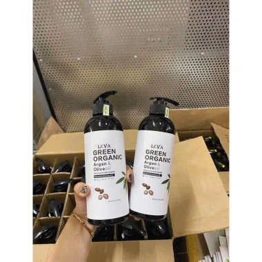 Dầu gội GREEN ORGANIC LEVA 500ml -1.000ml phục hồi mềm mượt, kiềm dầu, sạch gàu, hương thơm nước hoa