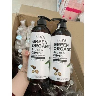 Dầu gội GREEN ORGANIC LEVA 500ml -1.000ml phục hồi mềm mượt, kiềm dầu, sạch gàu, hương thơm nước hoa