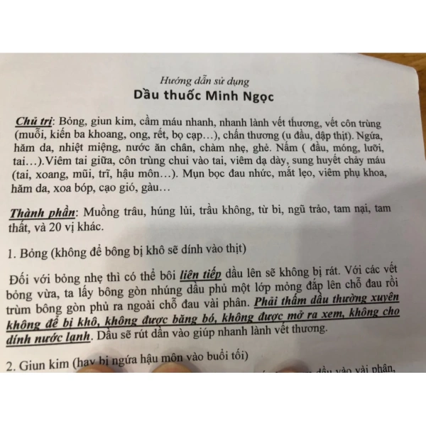 Dầu Minh Ngọc 35ml: Thành phần tự nhiên và cách chăm sóc da nhạy cảm