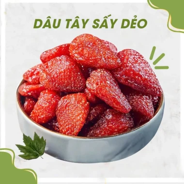 Dâu tây sấy dẻo Nhà Lá 500g - Ăn kiêng, bà bầu an toàn, chua ngọt tự nhiên 2