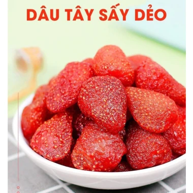 Dâu tây sấy dẻo Nhà Lá 500g - Ăn kiêng, bà bầu an toàn, chua ngọt tự nhiên 3