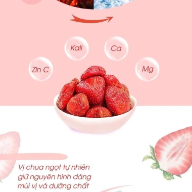 Dâu tây sấy dẻo Nhà Lá 500g - Ăn kiêng, bà bầu an toàn, chua ngọt tự nhiên 7