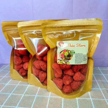 Dâu Tây Sấy Giòn Đà Lạt Đặc Sản - Giòn Xốp Chua Ngọt Tự Nhiên 76k/100g 6