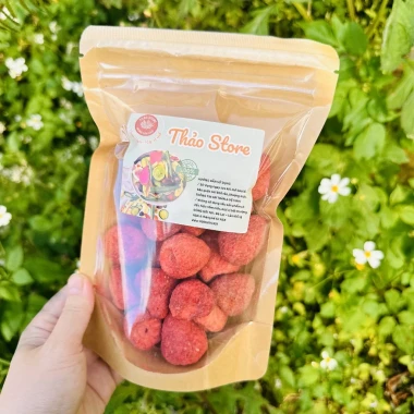Dâu Tây Sấy Giòn Đà Lạt Đặc Sản - Giòn Xốp Chua Ngọt Tự Nhiên 76k/100g 7