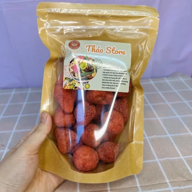 Dâu Tây Sấy Giòn Đà Lạt Đặc Sản - Giòn Xốp Chua Ngọt Tự Nhiên 76k/100g 9