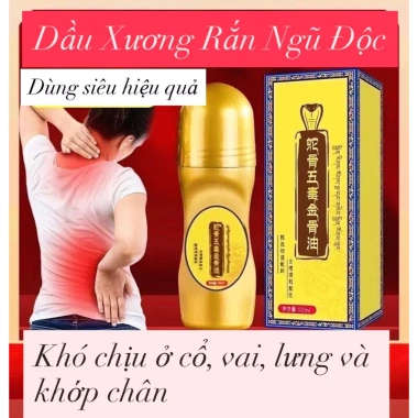 Dầu Xoa Bóp Xương Rắn Ngũ Độc 50ml – Giảm Đau Nhức Xương, Thanh Lăn Hiệu Quả