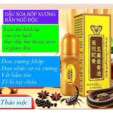 Dầu Xoa Bóp Xương Rắn Ngũ Độc 50ml – Giảm Đau Nhức Xương, Thanh Lăn Hiệu Quả