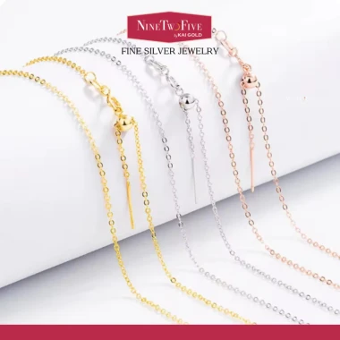 Dây Chuyền Bạc Nữ 925 Trơn Cao Cấp – Dễ Điều Chỉnh Chiều Dài – Khóa Xuyên Tâm – NL-NTF102 3