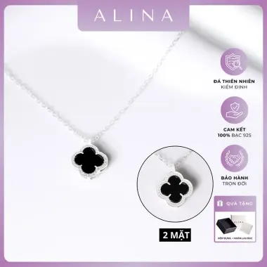 Dây chuyền bạc nữ cỏ bốn lá hai mặt may mắn giá chỉ 269k - Giảm từ 330870 VND 2 Dây chuyền bạc nữ cỏ bốn lá hai mặt may mắn giá chỉ 269k - Giảm từ 330870 VND 2