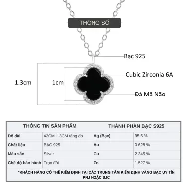 Dây chuyền bạc nữ cỏ bốn lá hai mặt may mắn giá chỉ 269k - Giảm từ 330870 VND 10 Dây chuyền bạc nữ cỏ bốn lá hai mặt may mắn giá chỉ 269k - Giảm từ 330870 VND 10