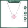 Dây chuyền bạc nữ cỏ bốn lá mã não hồng TLEE JEWELRY - May mắn, dịu dàng, giá 319k 2