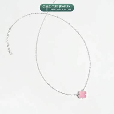 Dây chuyền bạc nữ cỏ bốn lá mã não hồng TLEE JEWELRY - May mắn, dịu dàng, giá 319k 3 Dây chuyền bạc nữ cỏ bốn lá mã não hồng TLEE JEWELRY - May mắn, dịu dàng, giá 319k 3