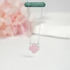 Dây chuyền bạc nữ cỏ bốn lá mã não hồng TLEE JEWELRY - May mắn, dịu dàng, giá 319k 5
