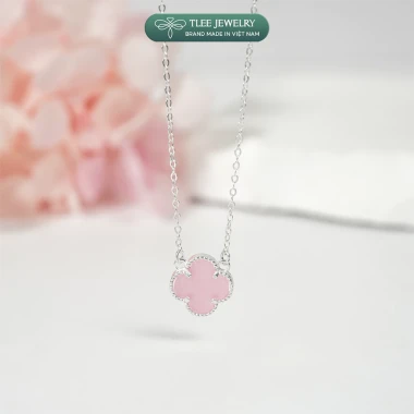 Dây chuyền bạc nữ cỏ bốn lá mã não hồng TLEE JEWELRY - May mắn, dịu dàng, giá 319k 5 Dây chuyền bạc nữ cỏ bốn lá mã não hồng TLEE JEWELRY - May mắn, dịu dàng, giá 319k 5