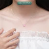 Dây chuyền bạc nữ cỏ bốn lá mã não hồng TLEE JEWELRY - May mắn, dịu dàng, giá 319k 6