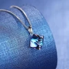 Dây chuyền bạc nữ Laura Jewelry đá pha lê xanh Swarovski cao cấp giá chỉ 219k 4