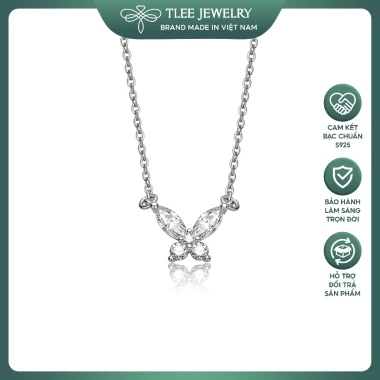 Dây chuyền bạc nữ mặt hồ điệp đính đá TLEE JEWELRY D0258 giá chỉ 320k 2 Dây chuyền bạc nữ mặt hồ điệp đính đá TLEE JEWELRY D0258 giá chỉ 320k 2