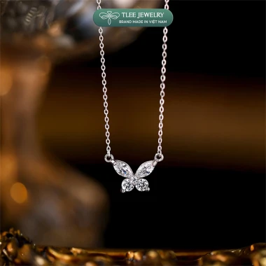 Dây chuyền bạc nữ mặt hồ điệp đính đá TLEE JEWELRY D0258 giá chỉ 320k 3 Dây chuyền bạc nữ mặt hồ điệp đính đá TLEE JEWELRY D0258 giá chỉ 320k 3