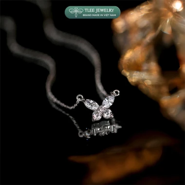 Dây chuyền bạc nữ mặt hồ điệp đính đá TLEE JEWELRY D0258 giá chỉ 320k 4 Dây chuyền bạc nữ mặt hồ điệp đính đá TLEE JEWELRY D0258 giá chỉ 320k 4