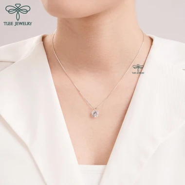 Dây chuyền bạc nữ TLEE D0133 giá rẻ chỉ 219k - Mặt nụ đá sang trọng cao cấp 6