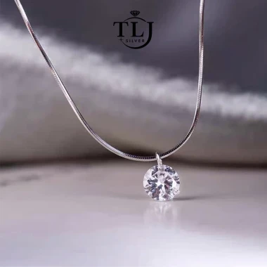 Dây chuyền bạc nữ TLEE D0133 giá rẻ chỉ 219k - Mặt nụ đá sang trọng cao cấp 9