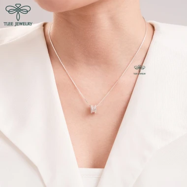 Dây chuyền bạc nữ TLEE D0139 giảm giá chỉ 249k - Đá nạm sang trọng thời trang 3