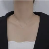 Dây chuyền bạc nữ TLEE đá tròn nhỏ đơn giản giá chỉ 476k giảm từ 585k D0173 TLEE JEWELRY 5