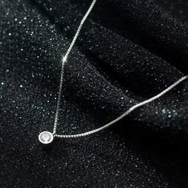 Dây chuyền bạc nữ TLEE đá tròn nhỏ đơn giản giá chỉ 476k giảm từ 585k D0173 TLEE JEWELRY 8 Dây chuyền bạc nữ TLEE đá tròn nhỏ đơn giản giá chỉ 476k giảm từ 585k D0173 TLEE JEWELRY 8