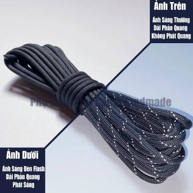 Dây dù sinh tồn paracord 550lbs 4mm phản quang 5m giá rẻ chỉ 25k 7 Dây dù sinh tồn paracord 550lbs 4mm phản quang 5m giá rẻ chỉ 25k 7