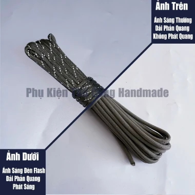 Dây dù sinh tồn paracord 550lbs 4mm phản quang 5m giá rẻ chỉ 25k 8 Dây dù sinh tồn paracord 550lbs 4mm phản quang 5m giá rẻ chỉ 25k 8