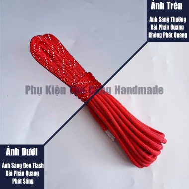 Dây dù sinh tồn paracord 550lbs 4mm phản quang 5m giá rẻ chỉ 25k 13 Dây dù sinh tồn paracord 550lbs 4mm phản quang 5m giá rẻ chỉ 25k 13