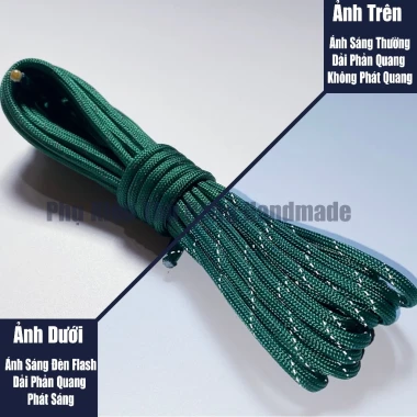 Dây dù sinh tồn paracord 550lbs 4mm phản quang 5m giá rẻ chỉ 25k 17 Dây dù sinh tồn paracord 550lbs 4mm phản quang 5m giá rẻ chỉ 25k 17